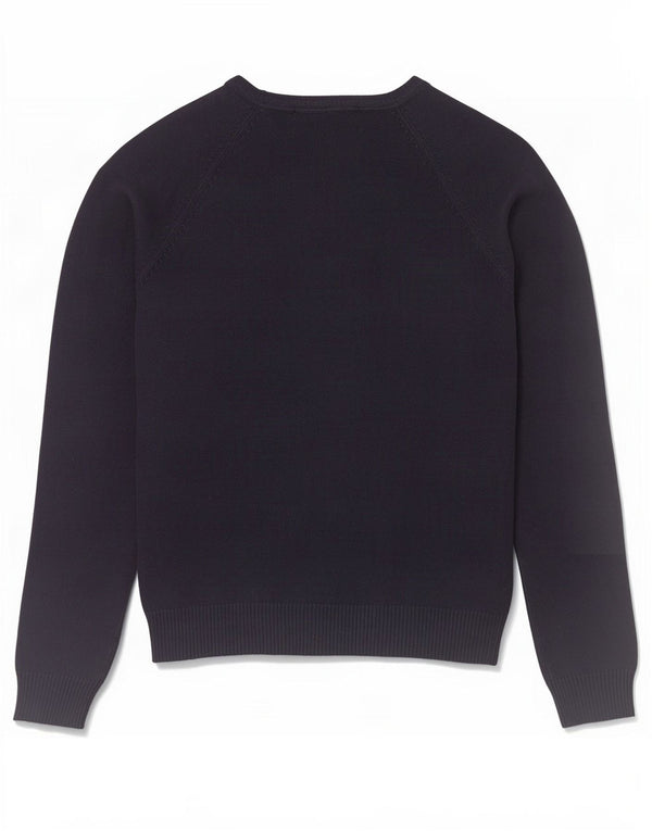 Suéter feminino Zara com decote em V Reino Unido 12 médio azul marinho