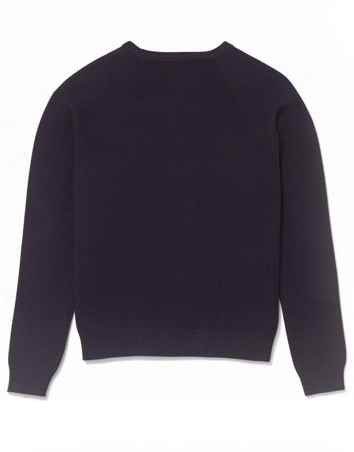 Suéter feminino Zara com decote em V Reino Unido 12 médio azul marinho