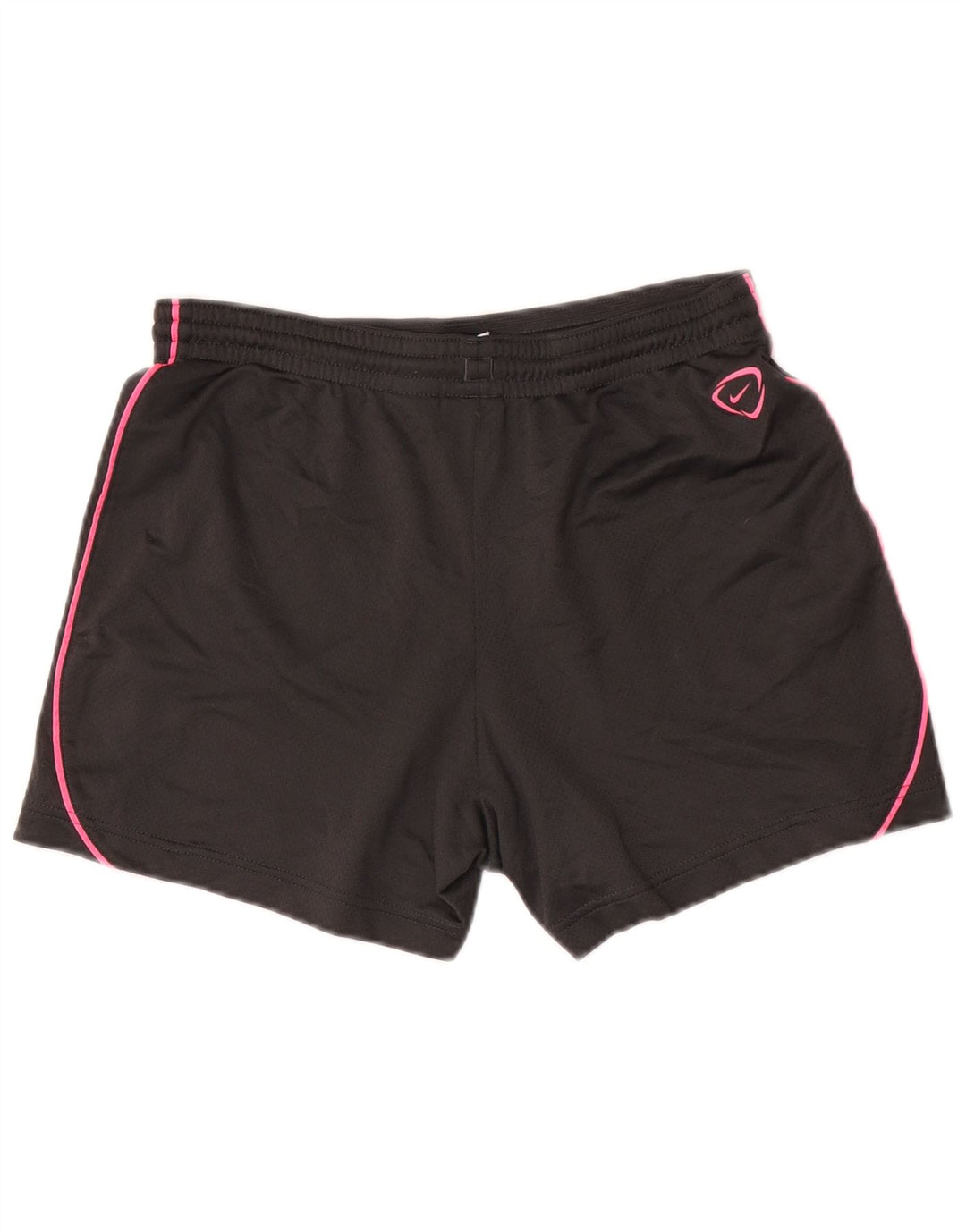 Shorts esportivos femininos Nike Dri Fit UK 10 poliéster cinza pequeno