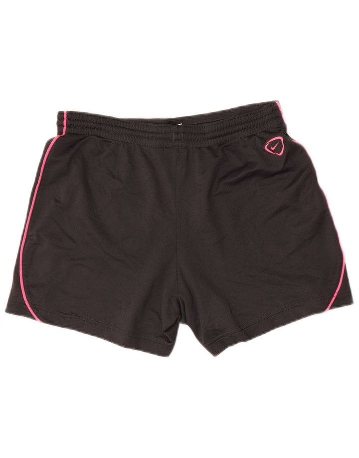 Shorts esportivos femininos Nike Dri Fit UK 10 poliéster cinza pequeno