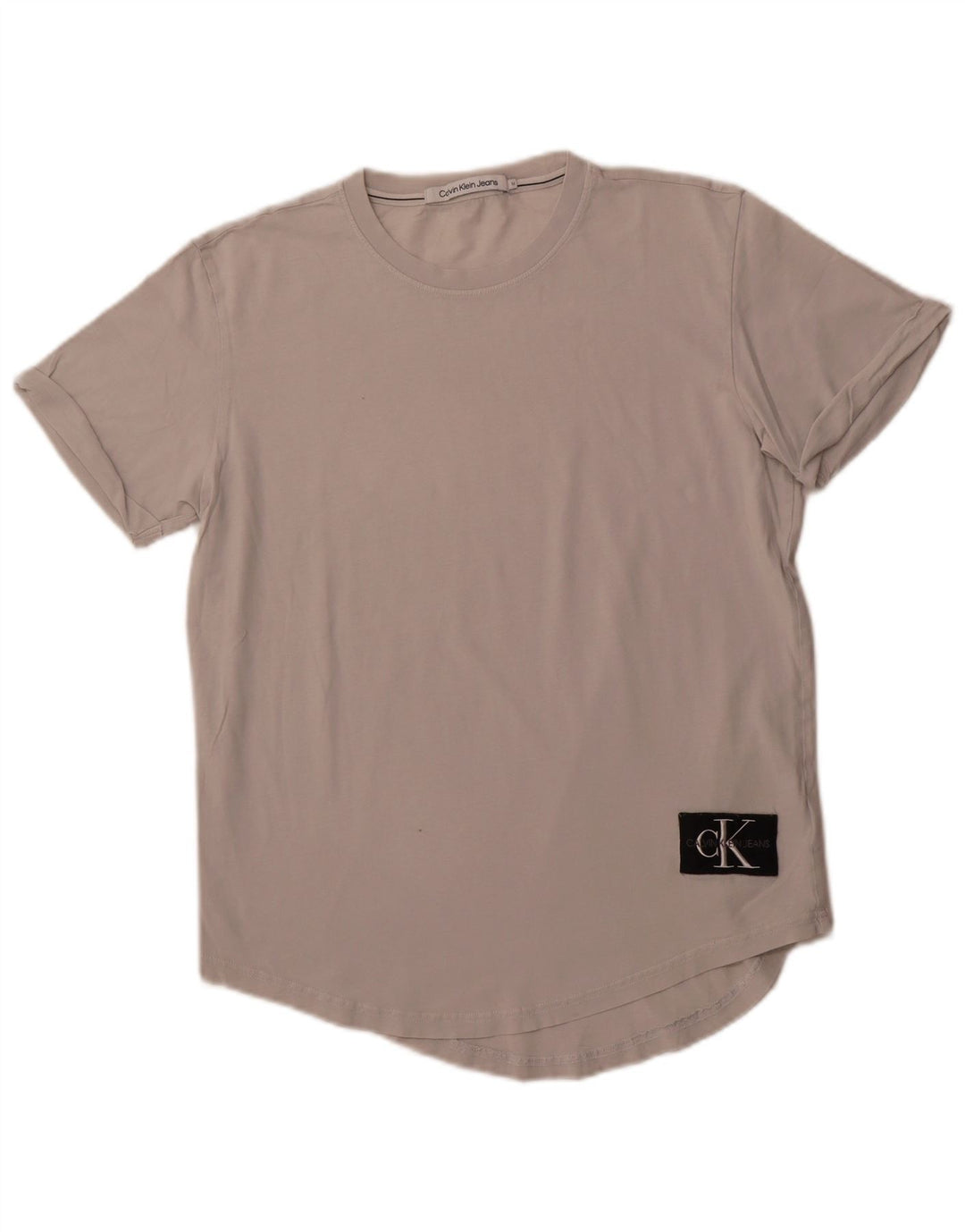 Camiseta masculina CALVIN KLEIN JEANS com estampa gráfica de algodão branco médio