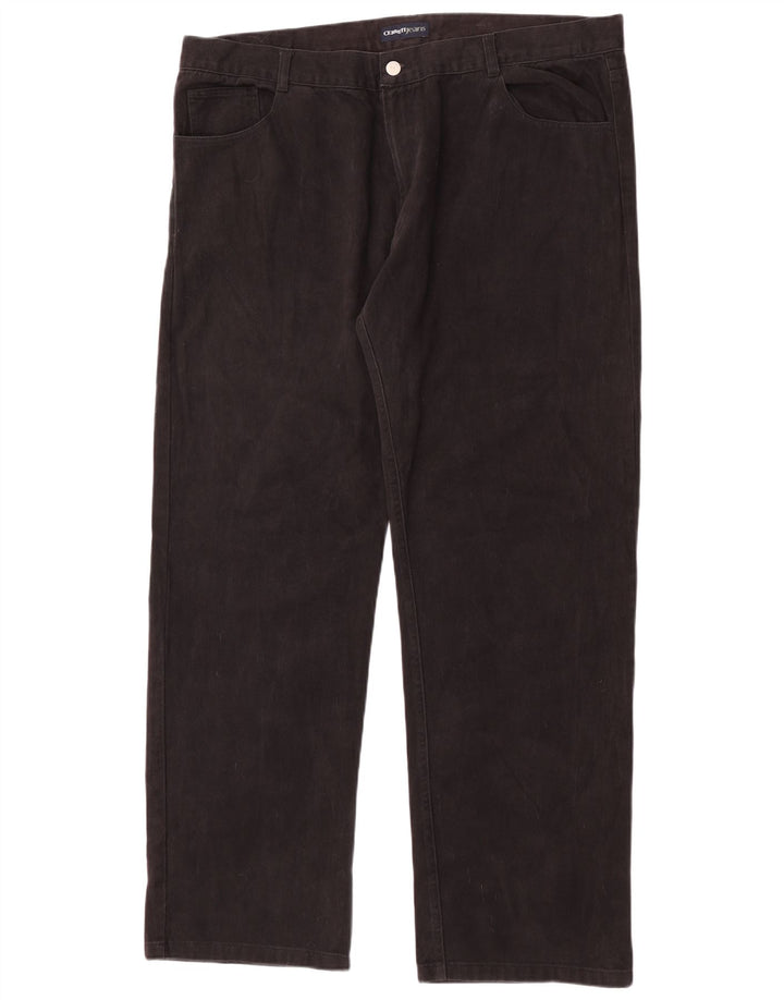 Calça jeans reta masculina Cerruti W42 L34 algodão preto