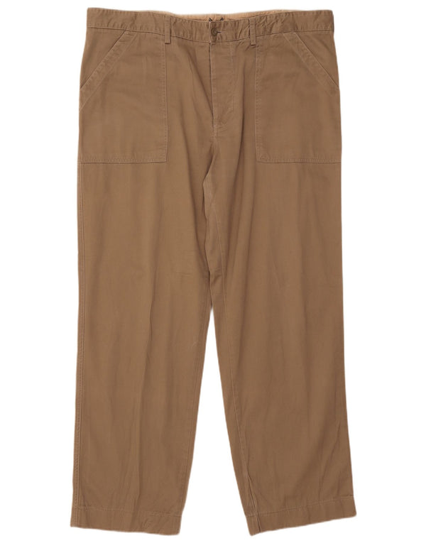 Calça masculina reta casual Avirex W40 L31 algodão bege
