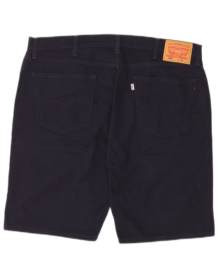 LEVI'S Mens 505 Denim Shorts W40 XL Navy Blue Cotton