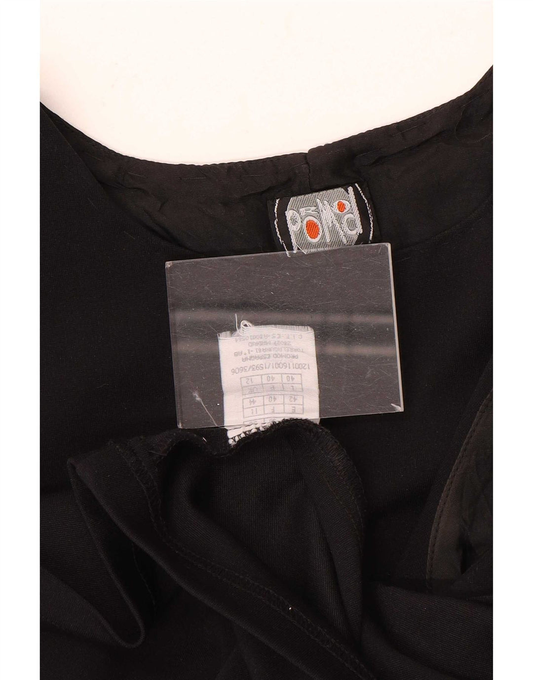 Promod Vestido feminino sem mangas Shift UK 12 médio preto poliamida