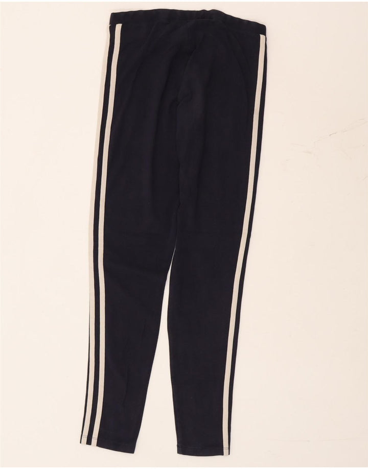 Leggings Adidas Femininas UK 8 Pequenas Azul Marinho Algodão