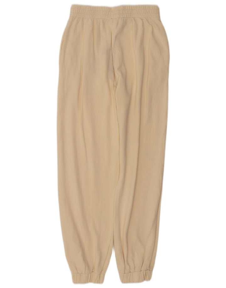 Calça de treino feminina Zara Joggers UK 12 Médio Off White