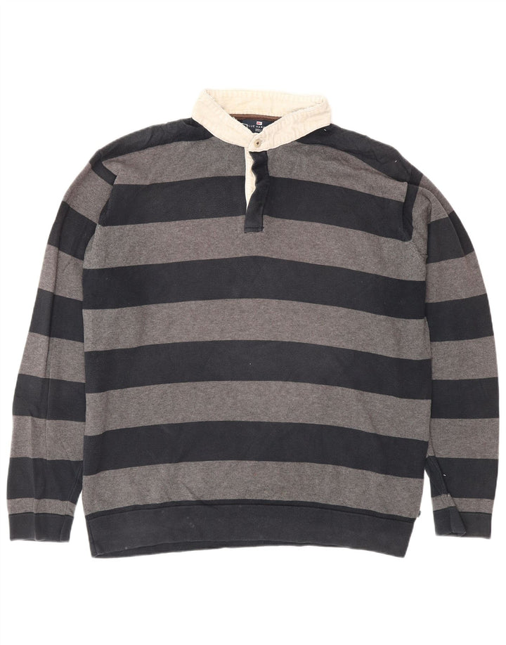 Suéter masculino Marks & Spencer Blue Harbour com gola polo grande cinza