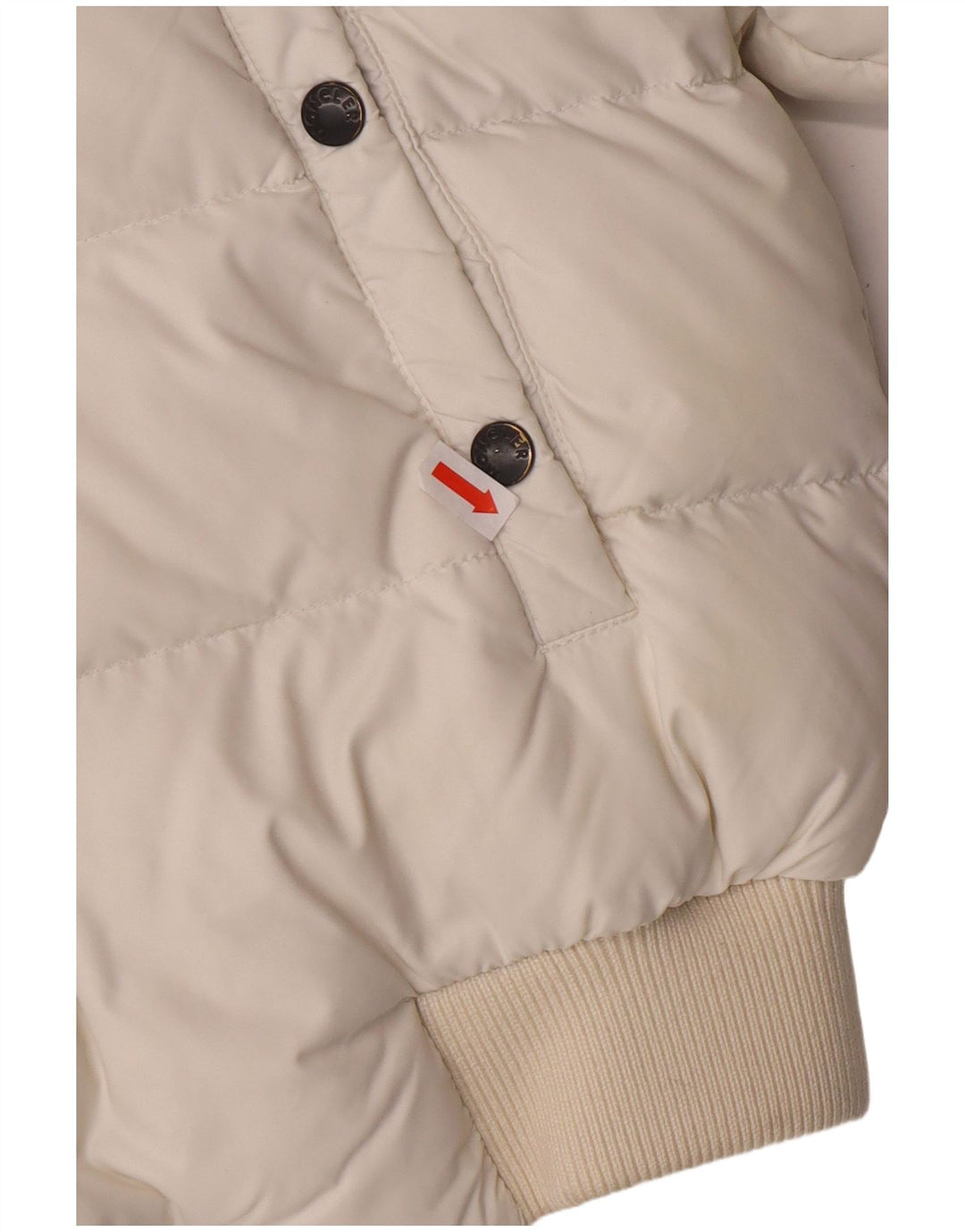 Jaqueta acolchoada com capuz para meninas MONCLER 5-6 anos nylon branco