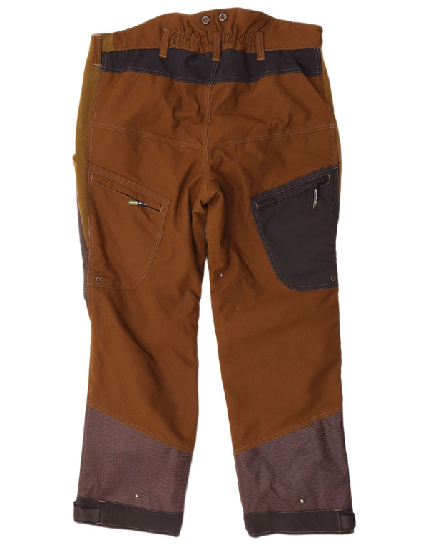Calça cargo masculina Swedteam Workwear reta W38 L29 marrom colorblock