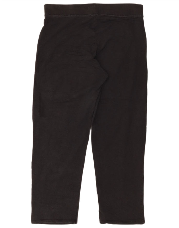 Leggings curtas femininas Marks & Spencer Reino Unido 16 grande algodão preto