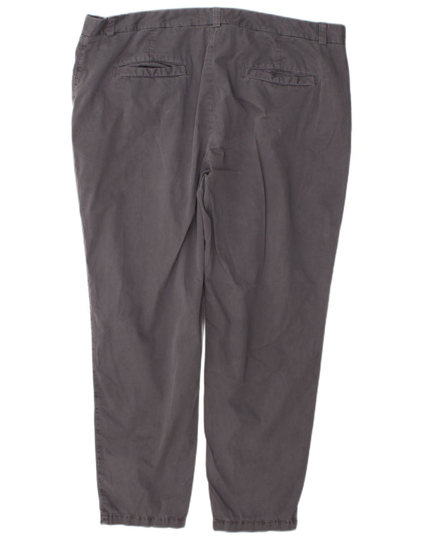 Calça Chino Feminina Marks & Spencer Slim UK 20 2XL W42 L28 Algodão Cinza