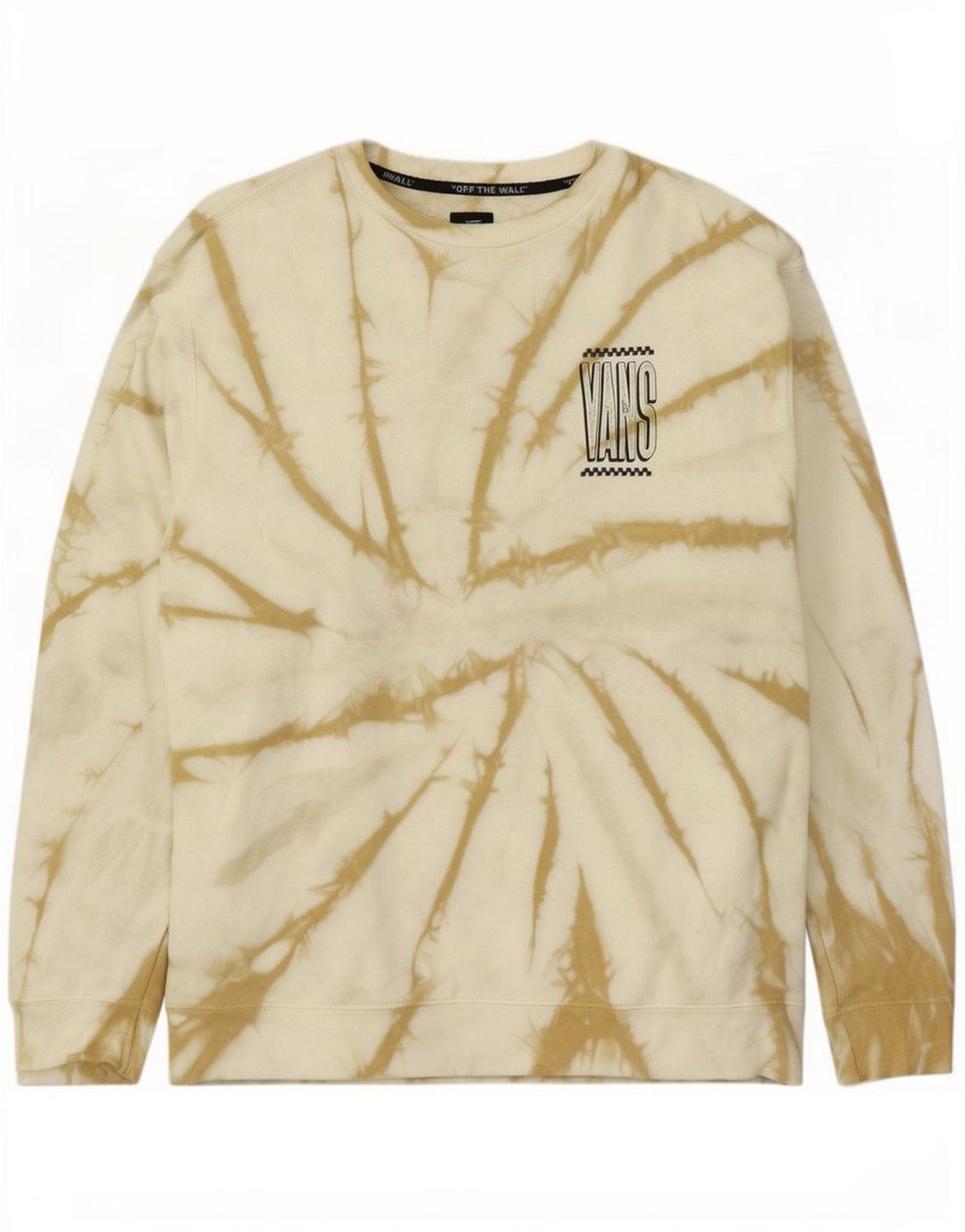 Vans Mens Graphic Moletom Jumper Grande Off White Tie Dye Algodão
