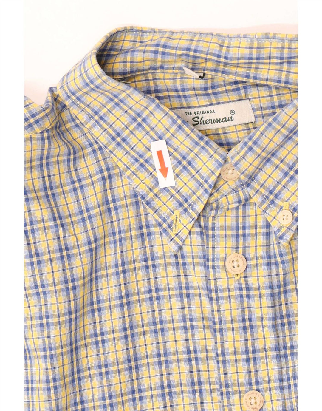 Camisa masculina Ben Sherman grande algodão xadrez azul
