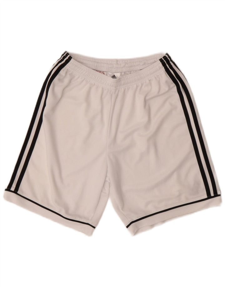 Shorts esportivos Adidas Boys Climalite 13-14 anos branco poliéster
