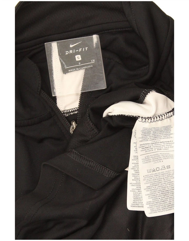 Nike Mens Dri Fit Tracksuit Top Jacket Pequeno Preto Colourblock Poliéster