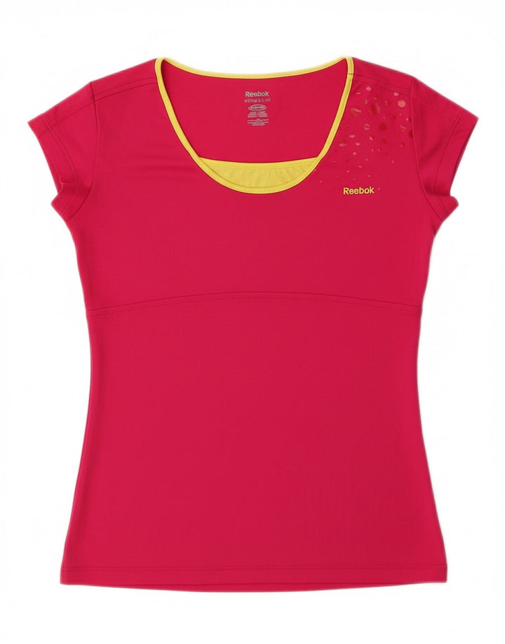 REEBOK Girls T-Shirt Top 13-14 Years Pink Vintage Reebok and Second-Hand Reebok from Messina Hembry 