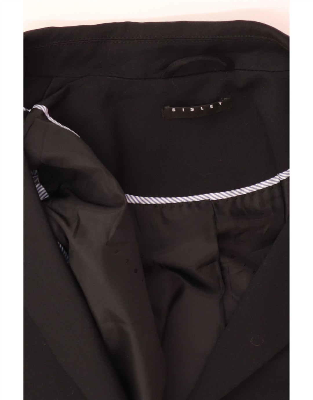 Jaqueta Blazer Sisley Feminina com 2 Botões Reino Unido 12 Médio Preto