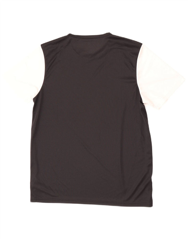 Adidas Mens Aeroready Camiseta Top Grande Preto Colorblock Poliéster