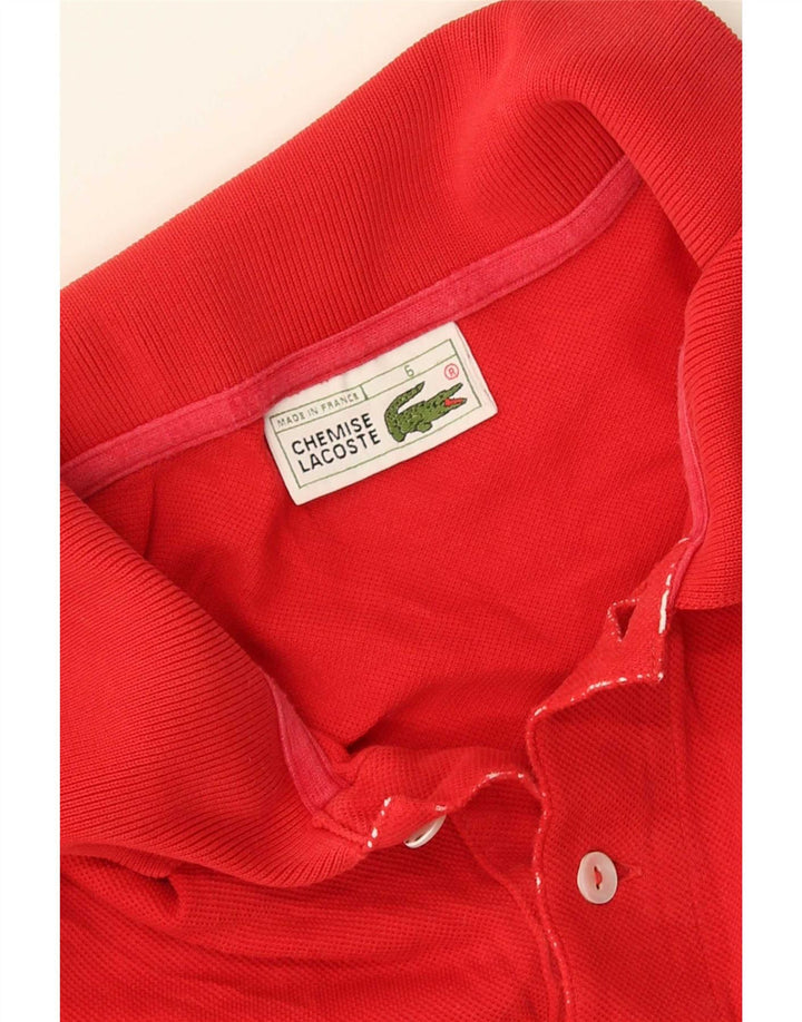 Camisa polo masculina Lacoste tamanho 6 XL vermelha