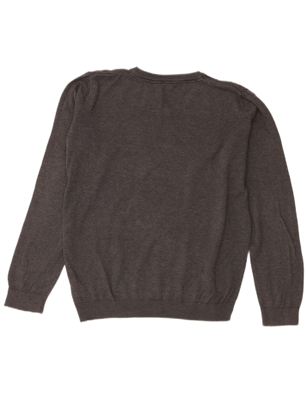 Suéter Marks & Spencer Boys com decote em V 14-15 anos algodão cinza