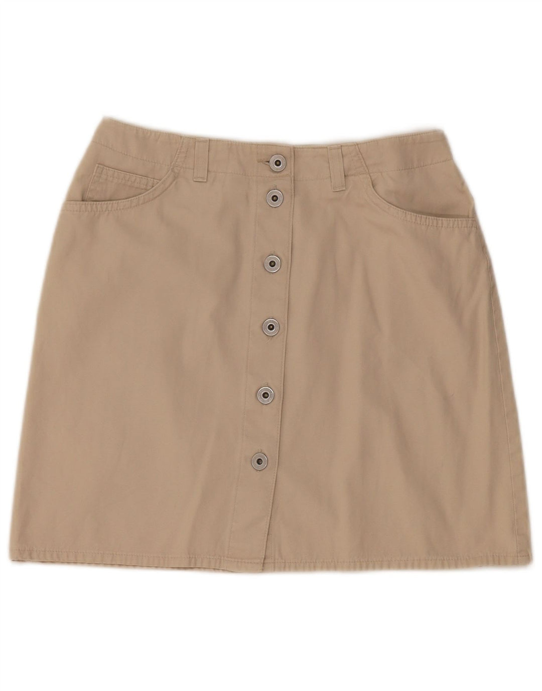 Minissaia feminina Marks & Spencer UK 12 médio W28 algodão bege