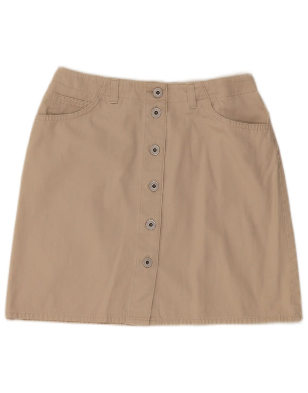 Minissaia feminina Marks & Spencer UK 12 médio W28 algodão bege