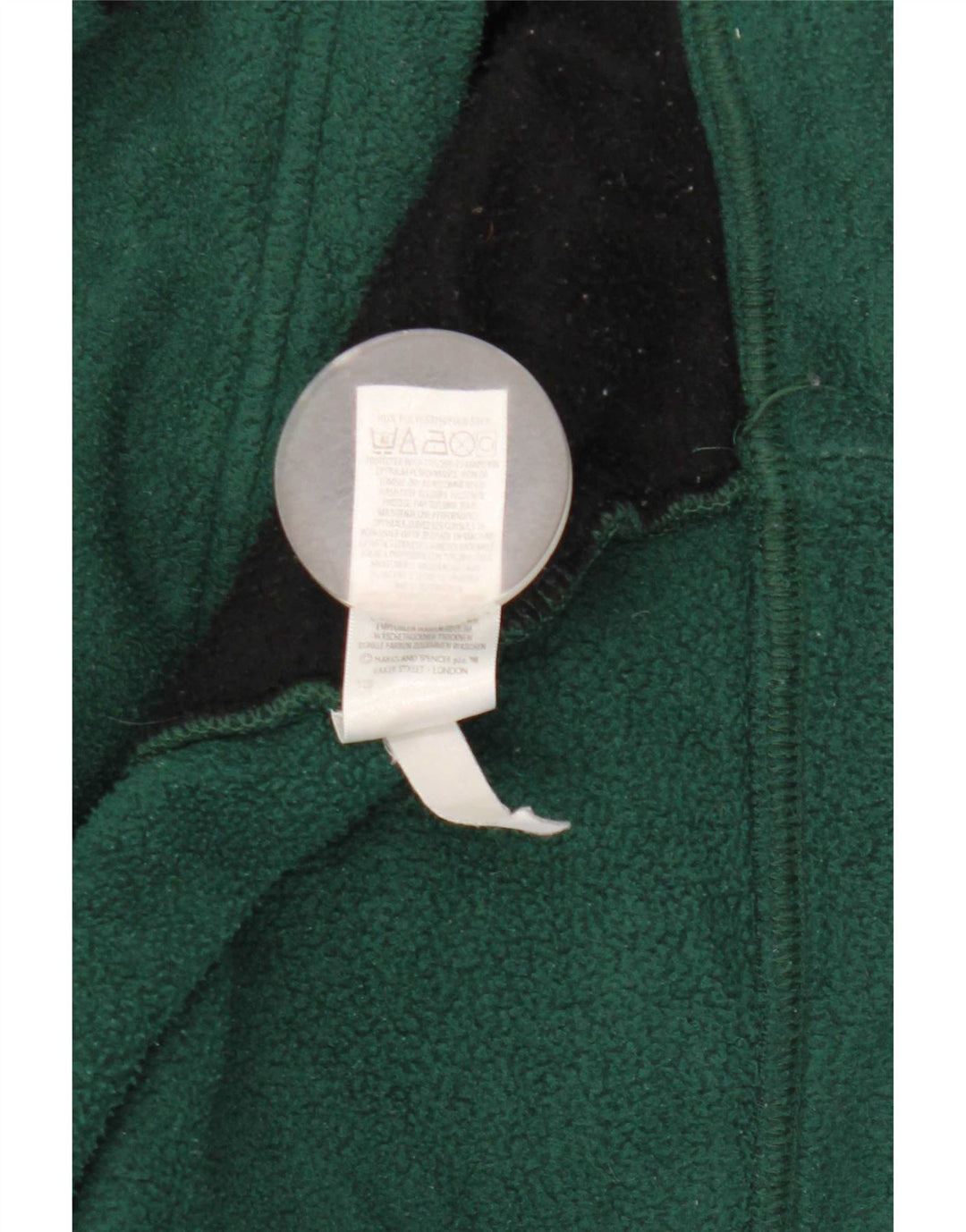 Jaqueta de lã masculina Marks & Spencer UK 40 poliéster verde grande