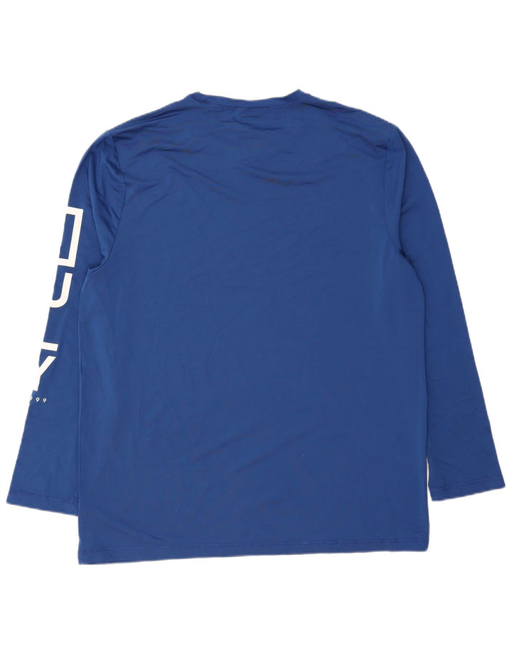 Hurley Mens Graphic Top Manga Longa XL Azul Poliéster