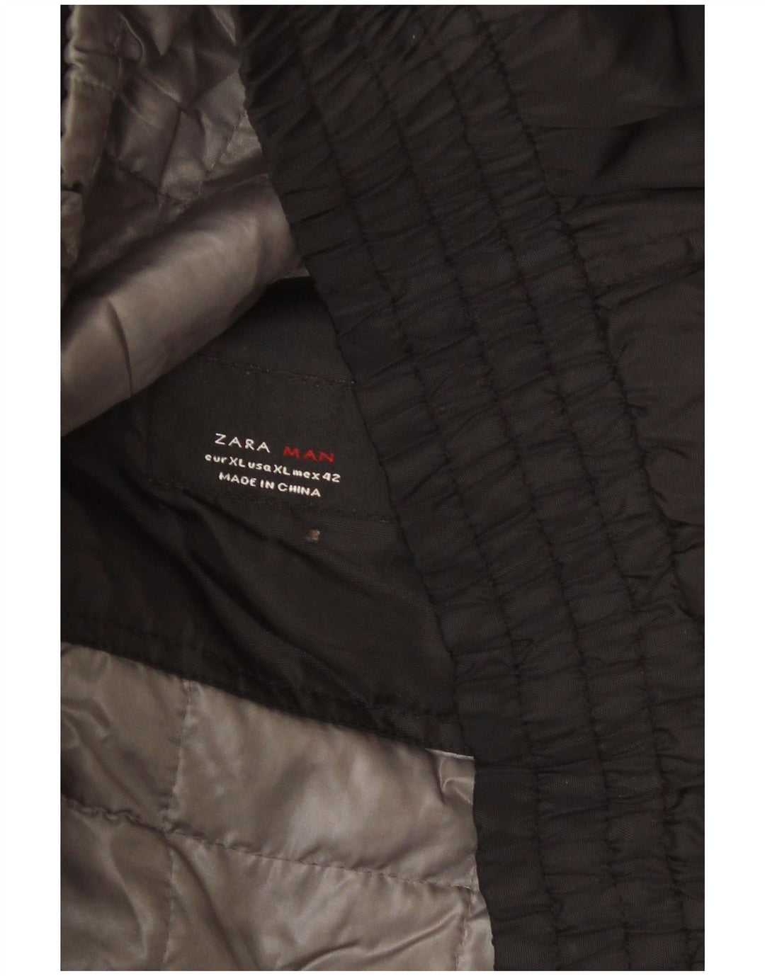 Jaqueta corta-vento masculina Zara UK 42 XL preta