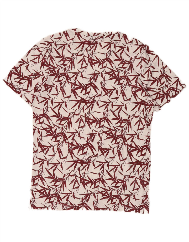 Camiseta masculina Jack & Jones Top médio de algodão floral branco