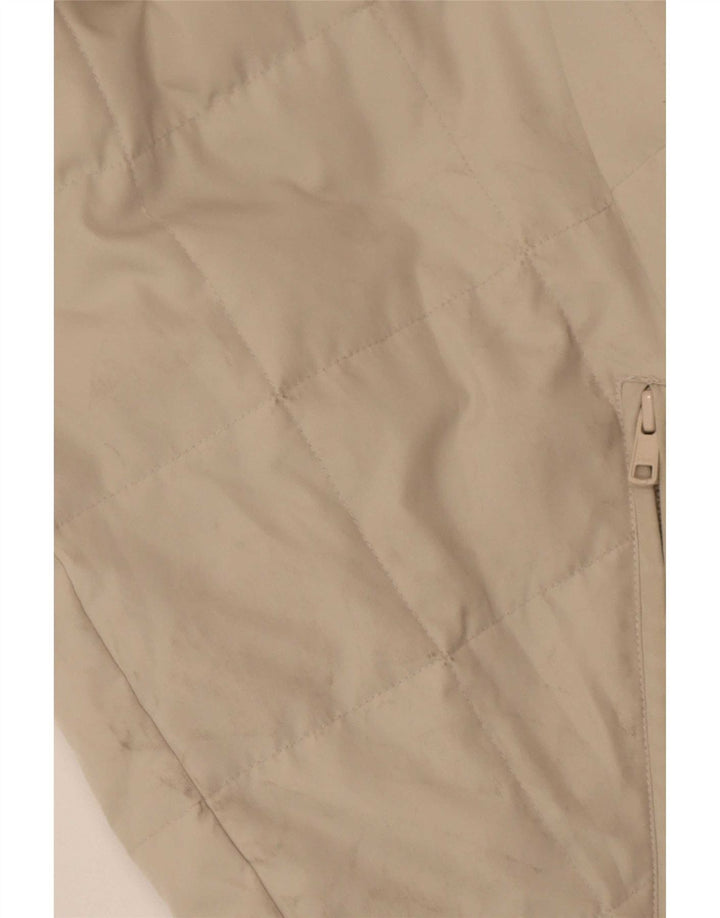 Jaqueta acolchoada masculina Sergio Tacchini UK 40 grande poliéster bege
