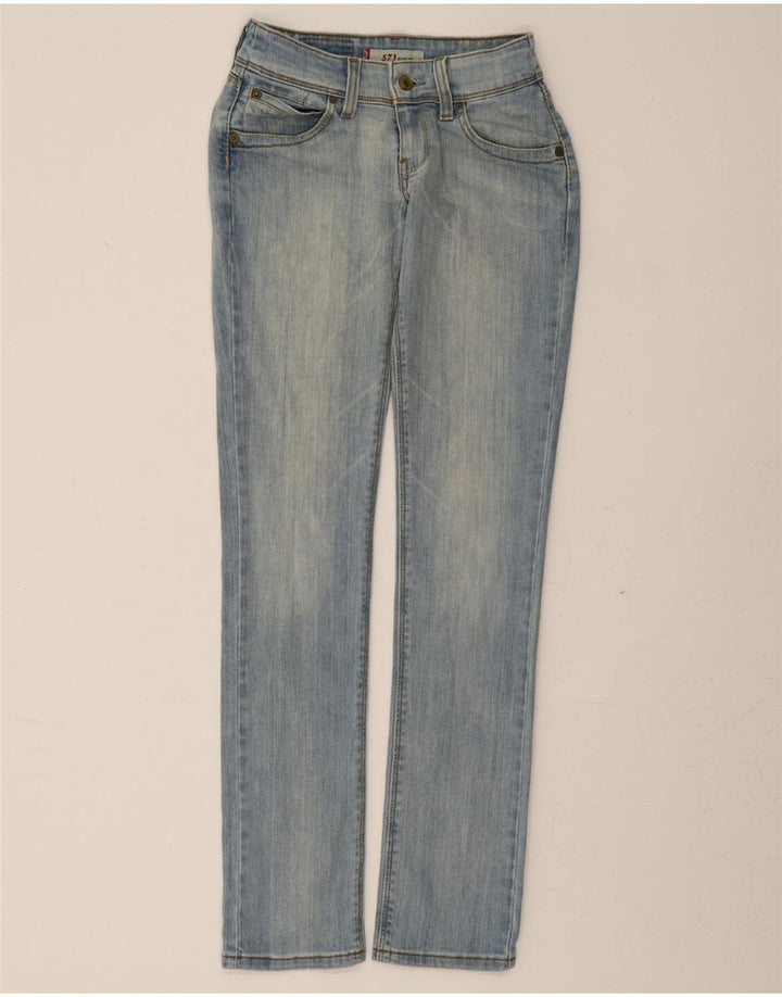 LEVI'S Womens 571 Slim Jeans W26 L32 Blue Cotton Vintage Levi's and Second-Hand Levi's from Messina Hembry 