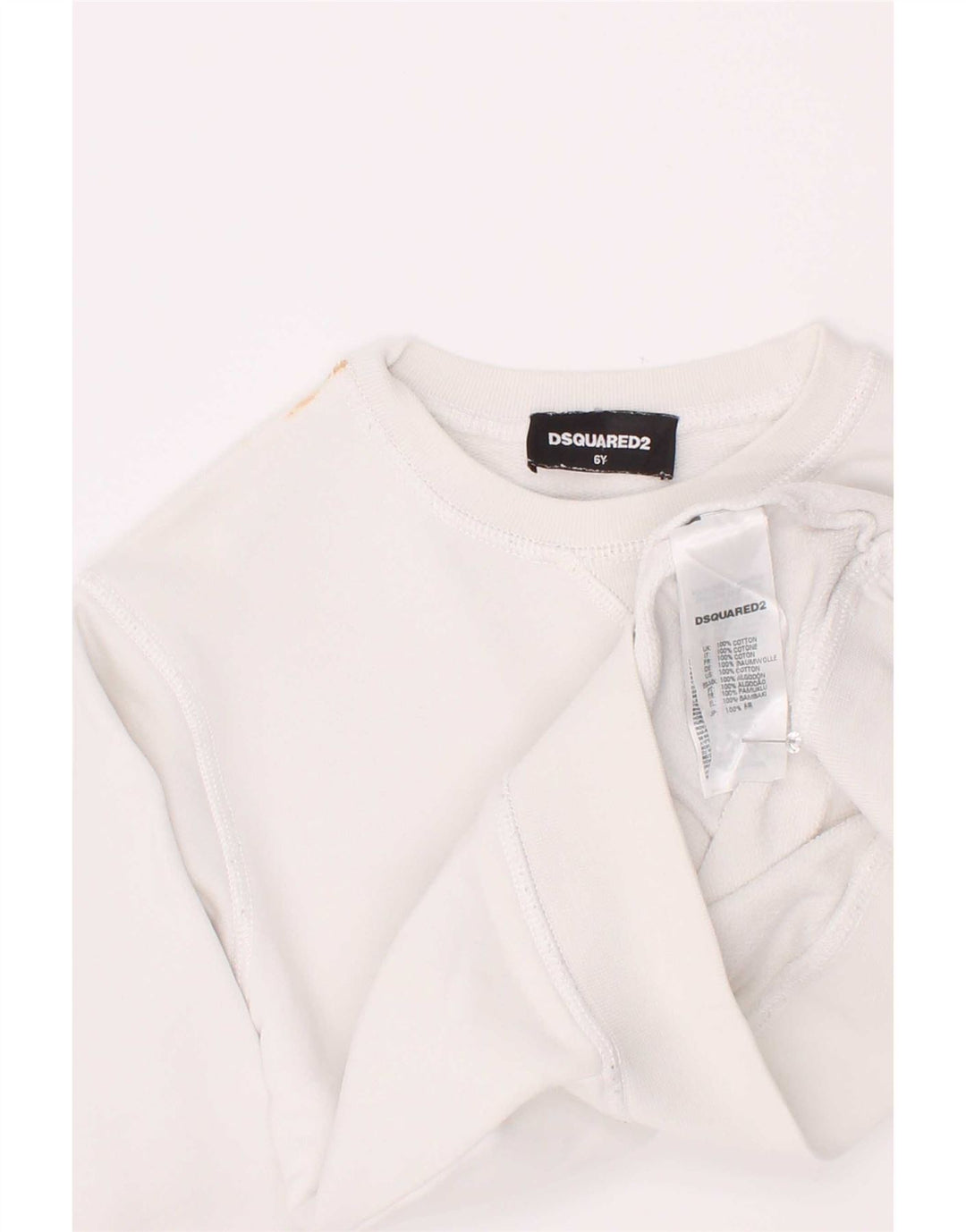 Suéter gráfico feminino Dsquared2 5-6 anos algodão branco