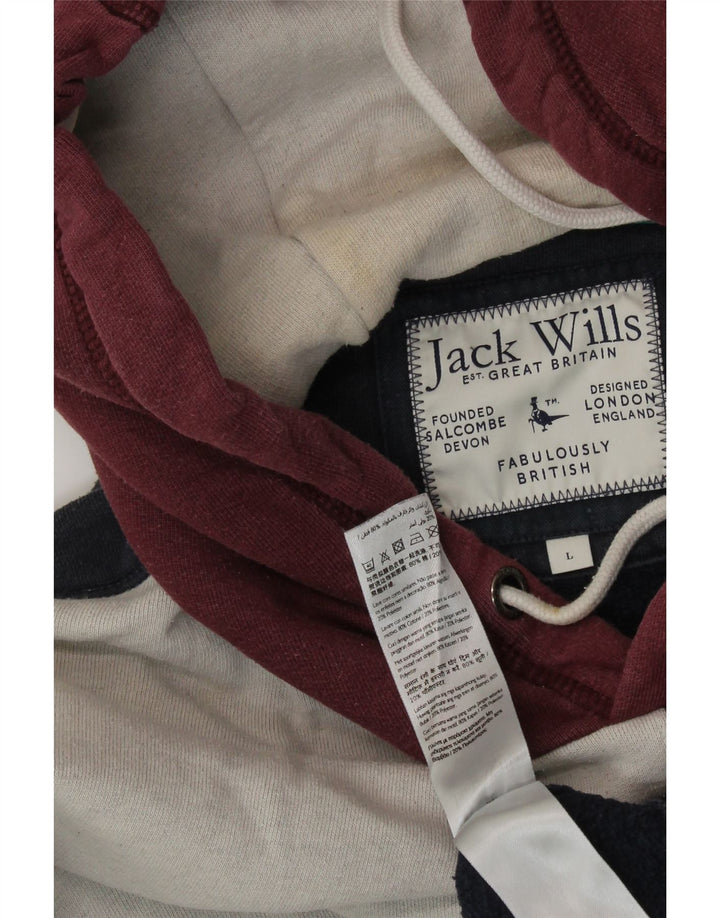 Jumper com capuz gráfico masculino JACK WILLS grande bloco colorido multicolorido