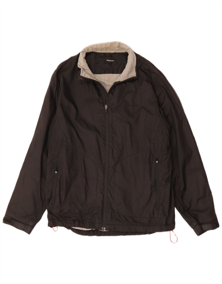 Jaqueta bomber masculina Rohan UK 38 poliéster preto médio