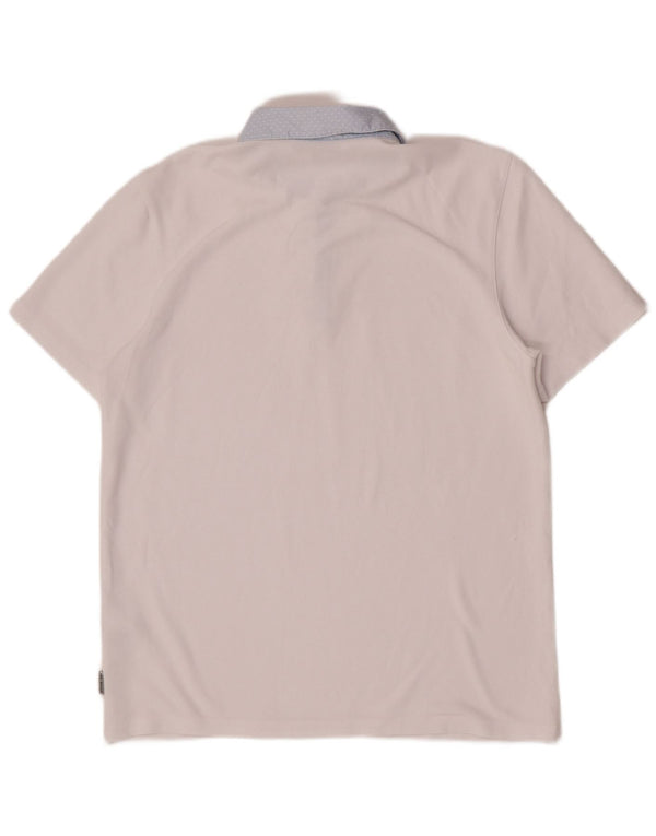 Camisa polo masculina Ted Baker tamanho 3 viscose branca média