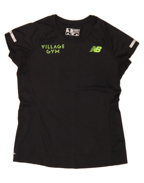 Camiseta feminina NEW BALANCE UK 14 grande poliéster preto