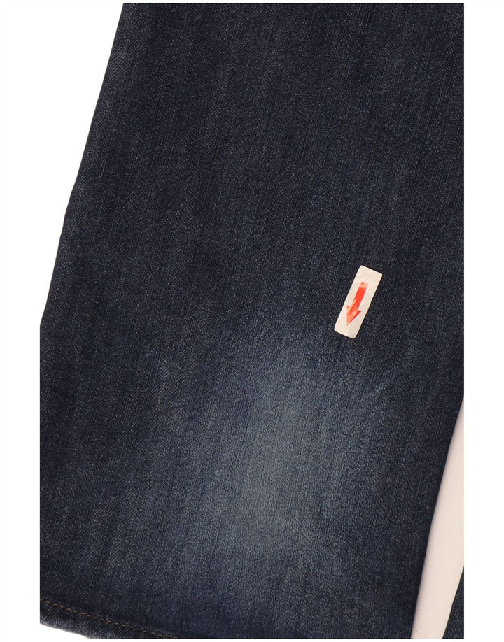 Gas Womens Straight Jeans W30 L34 Azul Marinho Algodão