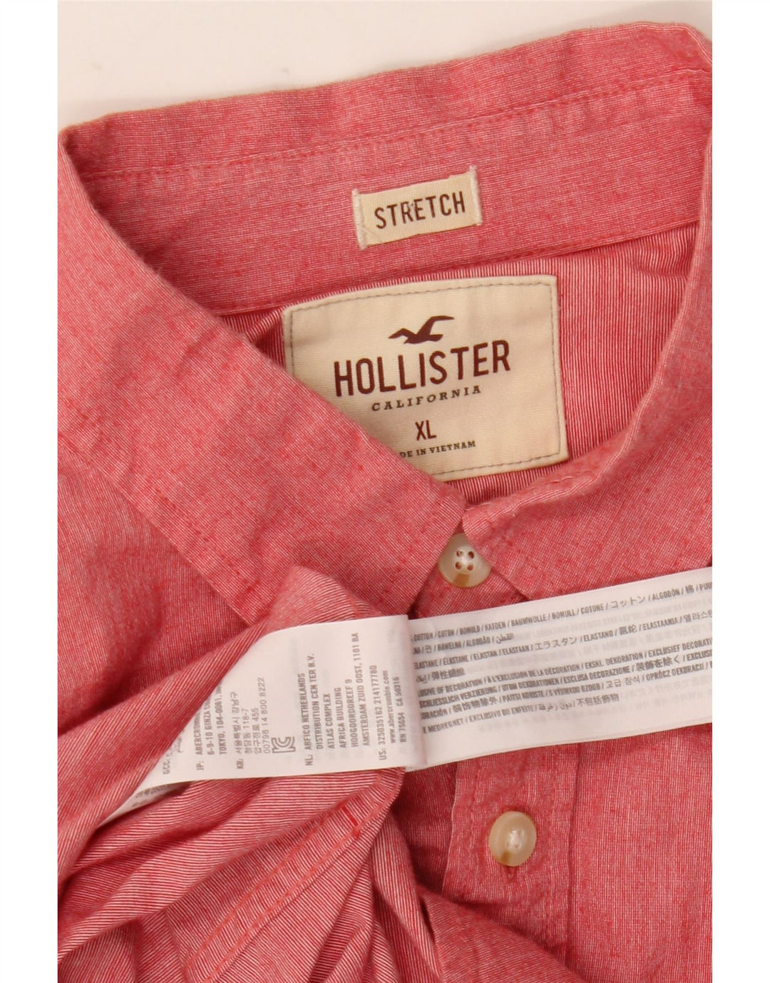 Camisa masculina HOLLISTER XL algodão vermelho