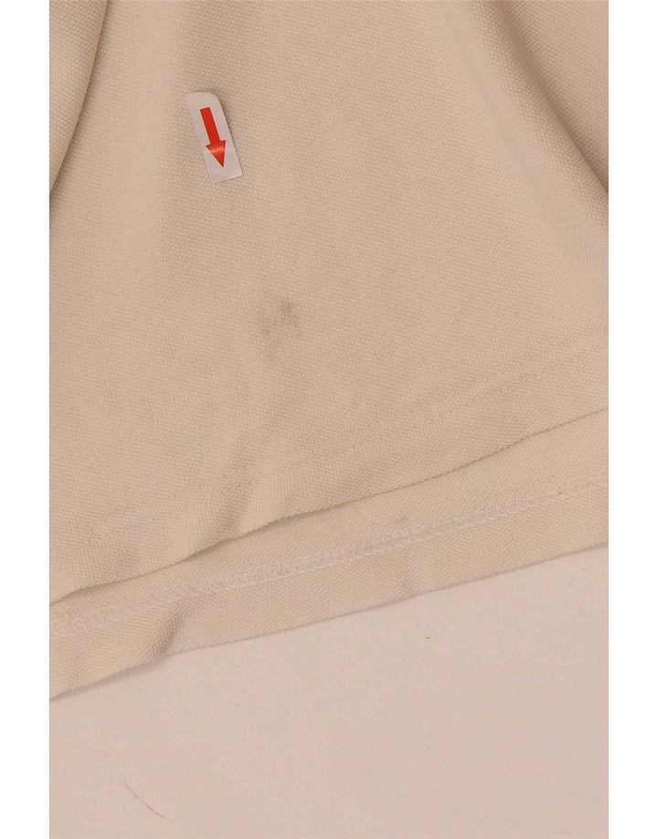 Camisa polo masculina Barbour grande de algodão branco