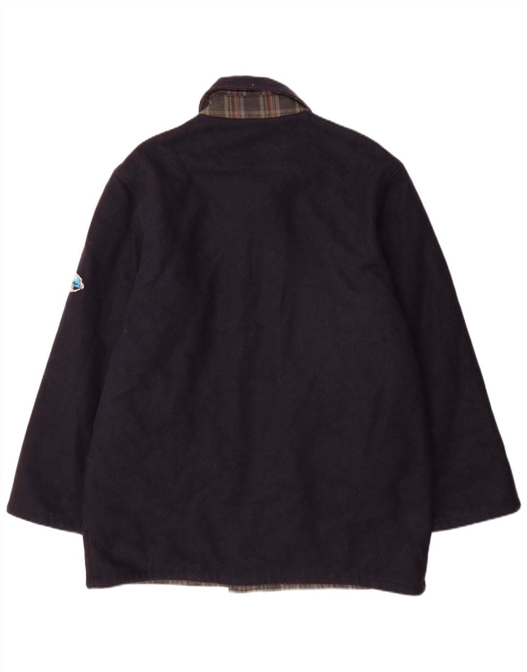 Sobretudo reversível masculino North Pole UK 42 XL lã azul marinho
