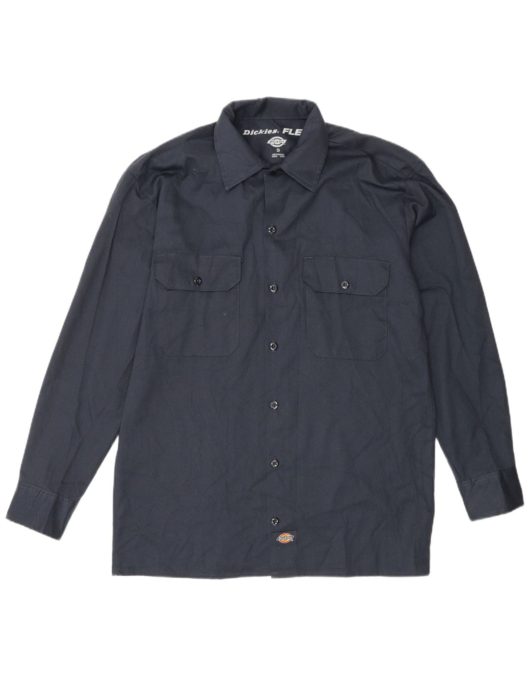 Camisa masculina Dickies pequena azul marinho poliéster