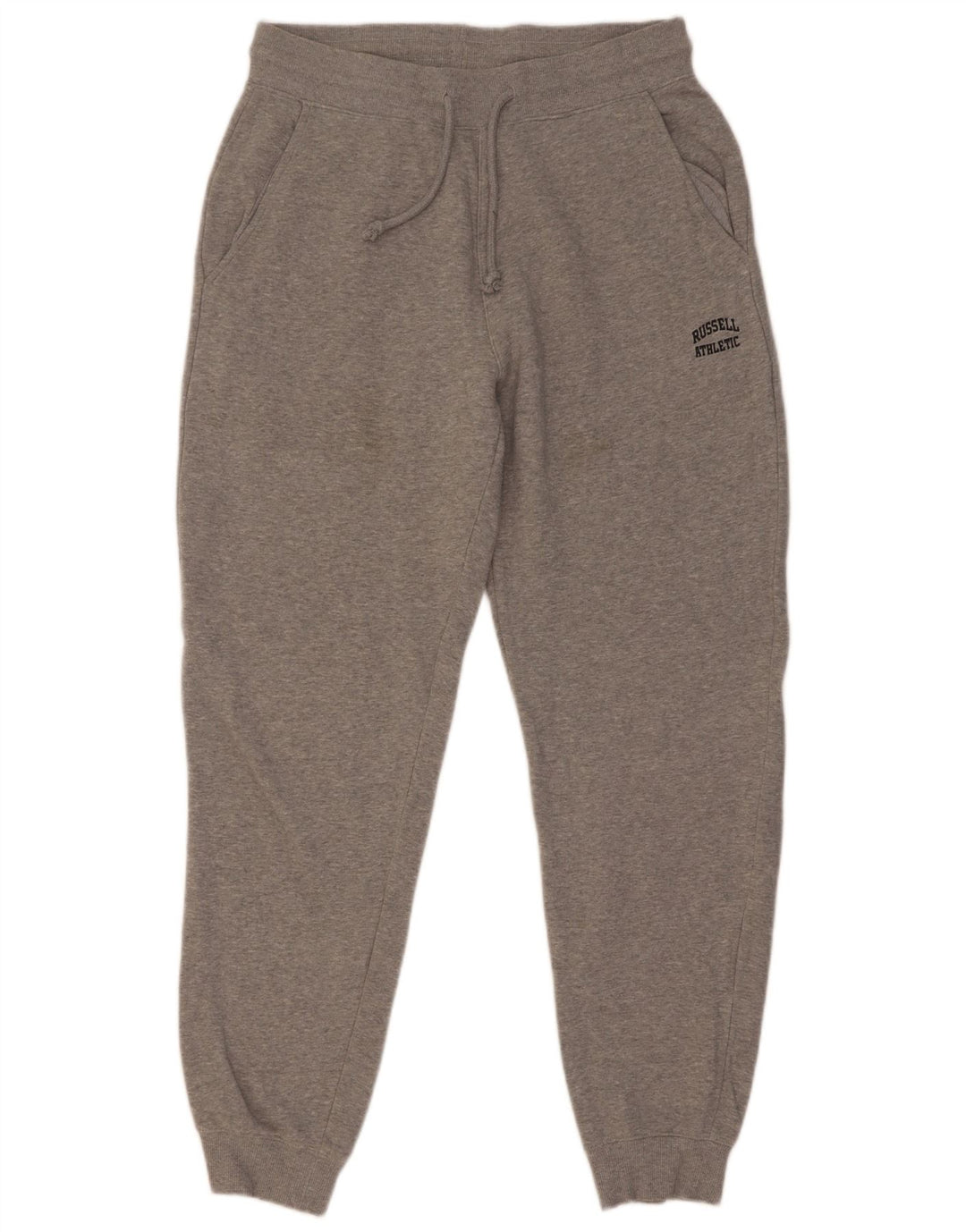 Russell Athletic Mens Calças de treino Joggers cinza médio manchado de algodão