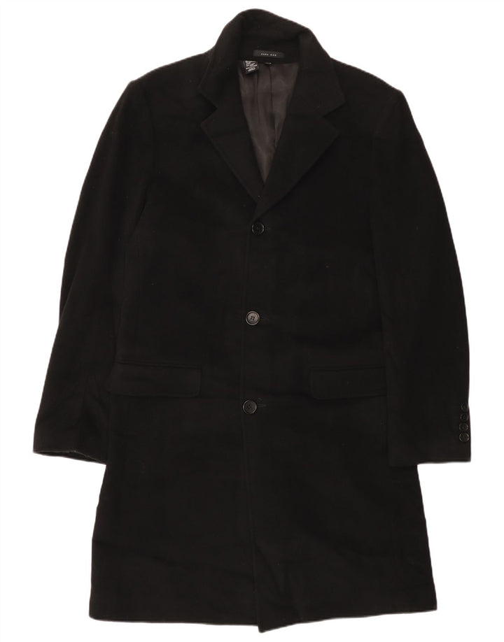 Sobretudo masculino Zara UK 38 lã preta média
