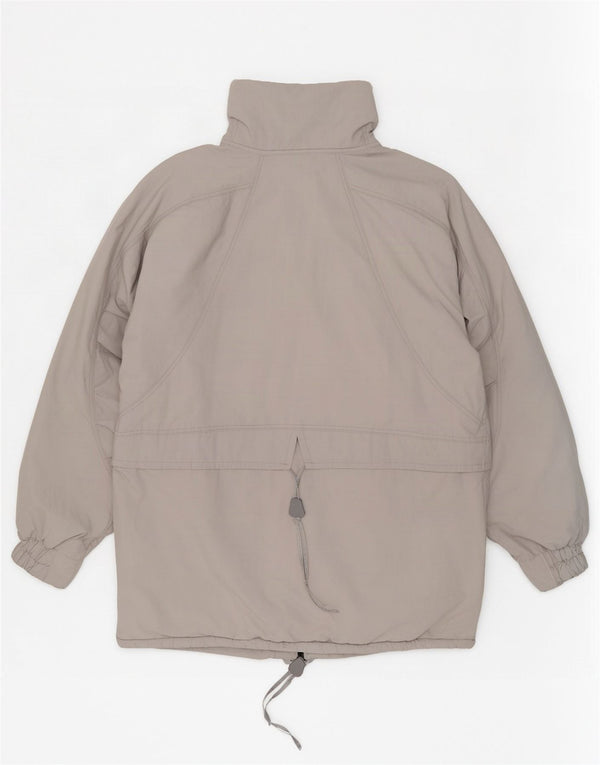 Jaqueta corta-vento feminina vintage UK 18 XL cinza