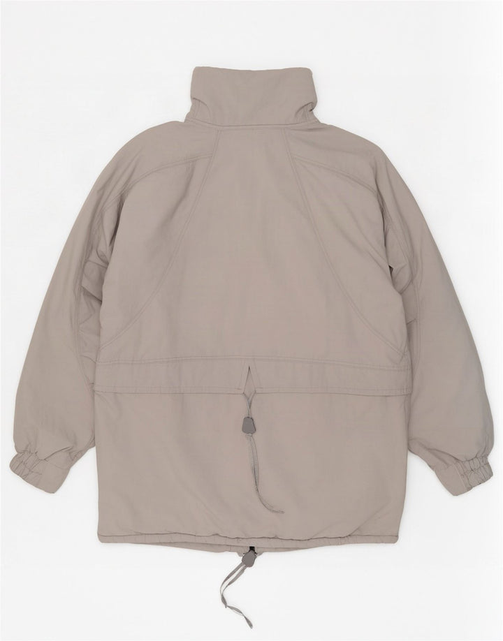 Jaqueta corta-vento feminina vintage UK 18 XL cinza