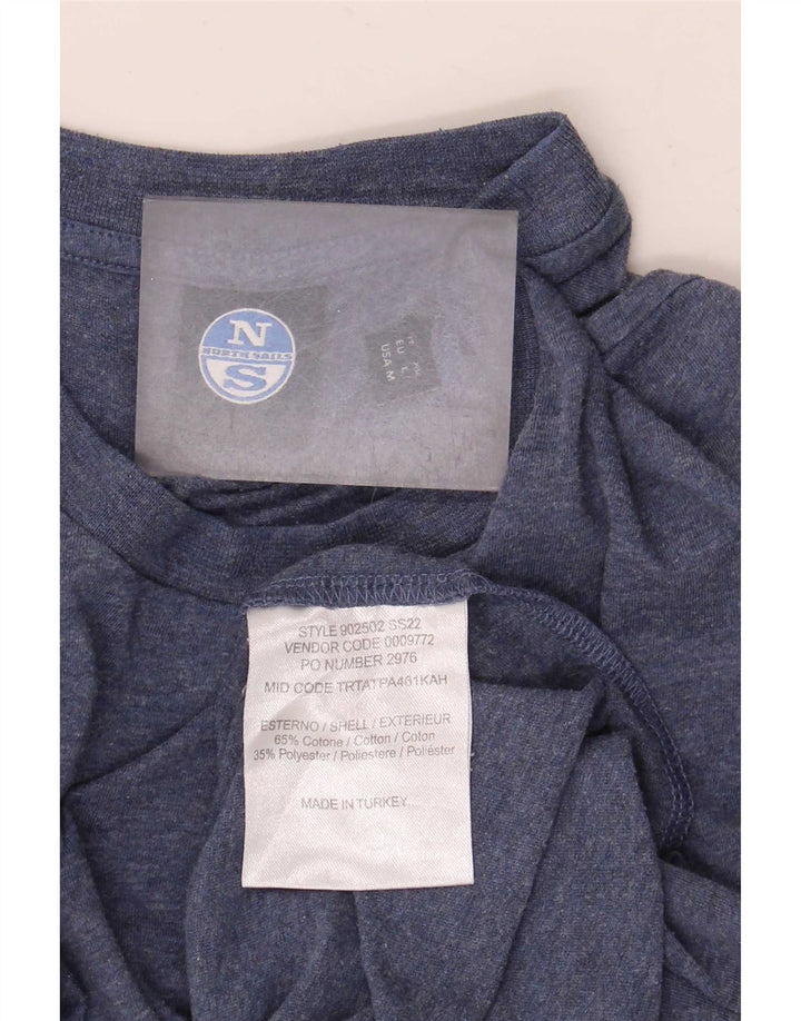 Camiseta masculina North Sails grande algodão manchado azul marinho