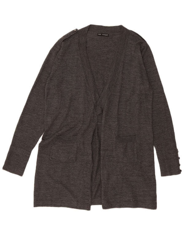 Marks & Spencer Suéter feminino Autograph Longline Cardigan Reino Unido 18 XL cinza