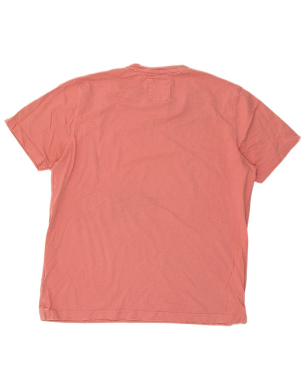 Camiseta gráfica masculina Crew Clothing Top grande algodão rosa